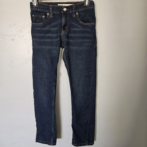 Levi's 511 Slim Dark Wash Jeans Boys 10 Regular Adjustable Waist - Picture 1 of 6